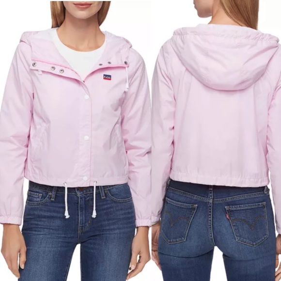 Levi's Nylon Pink Mesh Hooded Jacket - Picture 3 of 8